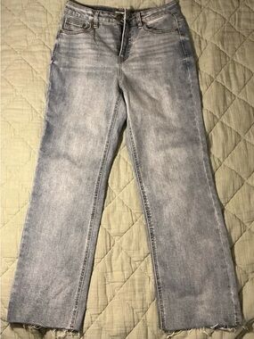 Oat New York Women's Straight Leg Jeans in Light Blue Wash